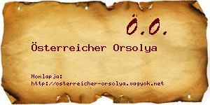 Österreicher Orsolya névjegykártya