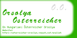 orsolya osterreicher business card